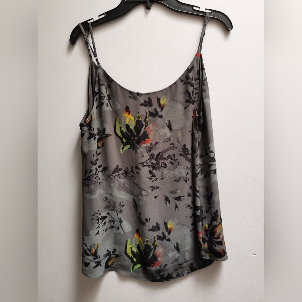 Babaton Aritzia Floral Gray Camisole Top size Small PTP 18" - Picture 2 of 8